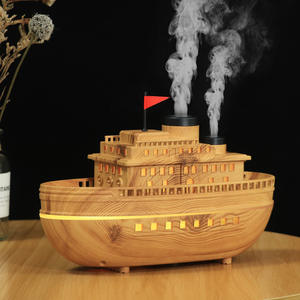 Ship Shaped Aroma Diffuser USB Humidifier With Led Light <b>For</b> <b>Home</b> Decor - Product Image 2