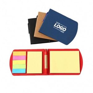 Custom Spiral Refillable <b>Notebook</b> Set with Kraft Cover and Sticky Notes Lined Pages, Logo Printing for Business Promotions - Product Image 1