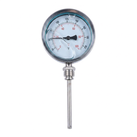 Universal Corrosion-proof 1/2 MNPT Radial Bimetal Thermometer 0-100℃ Oil-Filling Temperature Measuring Instrument
