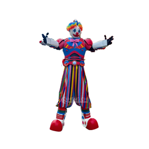 Costume de robot clown LED sur échasses pour hommes adultes - Tenue de scène en Spandex/Nylon pour soirées <span class=keywords><strong>Rave</strong></span>, boîtes de nuit et danse - Product Image 2
