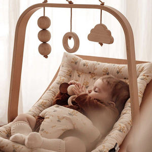 Columpio de madera para bebé, mecedora de gimnasio para niño, cama de <span class=keywords><strong>cuna</strong></span> pequeña para dormir, sofá de equilibrio, silla para bebé - Product Image 3
