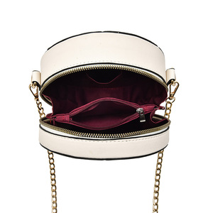 Women's Bags New Fashion PU Leather Girl Lovely <b>Small</b> Round Bag Zipper Shoulder Crossbody Phone Bag Female Party - Product Image 4