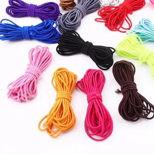 2.5mm coloré rond fil élastique cordon corde élastique bandes élastiques ligne extensible pour vêtements vêtement accessoires de couture