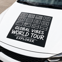 Autocollants de transfert personnalisés pour voiture avec logo noir sur fond noir, autocollants personnalisés pour carrosserie/fenêtre de voiture pour la promotion