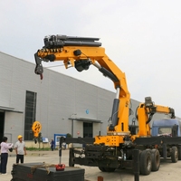 Grue de camionnette hydraulique à flèche articulée de 1 tonne, grue de chargement à bras pliable pour la manutention de matériaux légers et la construction