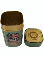 Boîte à thé carrée personnalisée Dadi Weiye avec couvercle doré - Emballage réutilisable de qualité alimentaire de luxe pour matcha, bonbons et cadeaux de gâteaux