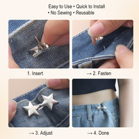 8 Pasang Kancing & Klip Pinggang dari Paduan Seng yang Dapat Disesuaikan dan Digunakan Kembali untuk Jeans/Rok/Lengan/Sweter Aksesoris Pakaian Cina