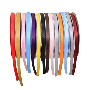 Cinta de poliéster de color sólido Hongping de 1 cm para decoración de pasteles, manualidades de cumpleaños, lazos florales, bricolaje, reutilizable - Product Image 4