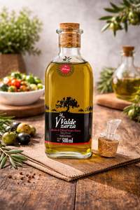 Aceite de Oliva Virgen Extra Prensado en Frío Sin Filtrar Valdezarza, Botella de Vidrio de 500 ml con Tapón de Corcho, Sabor Afrutado y Amargo - Product Image 5