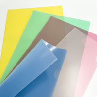 Dossiers de fichiers en forme de L en plastique PP mat de couleurs transparentes a4 a5 durables en gros pour document de présentation