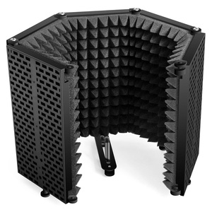<b>Microphone</b> Sound Absorbing Panel 5-Compartment Noise Reduction <b>Studio</b> Vocal Booth - Product Image 2