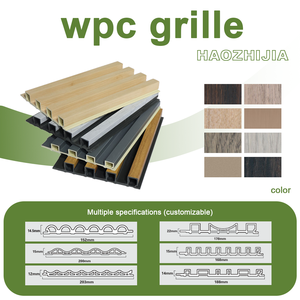 Panneau mural en composite bois-plastique, revêtement WPC, grain de bois, panneaux muraux rainurés WPC pour la décoration - Product Image 5