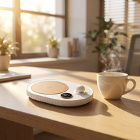 Chauffe-tasse électrique à température constante OEM ODM, sous-verre chauffant en ABS et silicone, contrôle par bouton, pour utilisation en extérieur et en voiture
