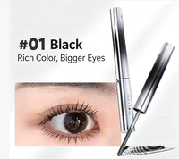 Mascara à pointe incurvée Judydoll, couleur noir brun, longue tenue, imperméable, sans grumeaux, maquillage des cils, cosmétique
