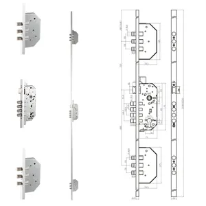 High Security European Style 3201B Mortise 3 Point door Lock Body For Wooden Door Lock