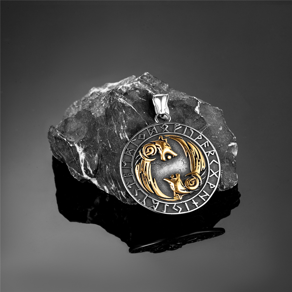 Pendentif simple bicolore