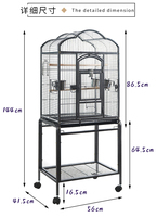 Cage à oiseaux pliable Aier TT03 extra large 6x5 en fer thermolaqué écologique avec plateau en plastique à motif animalier – Vente en gros