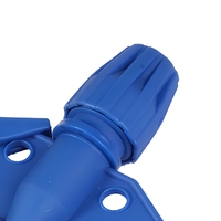 Support de tête de balai serpillère en plastique bleu, clip détachable pour serpillère, pince de serrage filetée pour le nettoyage des sols