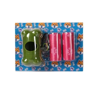 Ensemble de distributeur de sacs à crottes pour animaux de compagnie portable écologique stocké avec 2 rouleaux et 1 os pour animaleries - Product Image 6