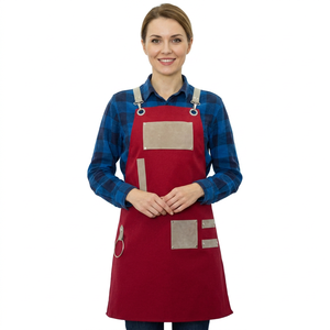 Tabliers de protection personnalisables avec logo, bretelles croisées réglables, en polycoton imperméable, confortables pour la cuisine et la coiffure - Product Image 1