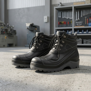 รองเท้าบูทหุ้มข้อกลาง AP MAX BLACK รุ่นพรีเมียม ป้องกันน้ำได้ ผลิตจาก PVC พร้อมพื้นรองเท้าด้านใน Ultraflex Polymer สีดำเงา เพื่อความสบายที่เหนือชั้น - Product Image 3