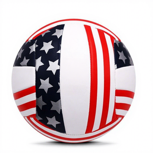 Ballon de volley-ball taille 5, service OEM, drapeau américain, étoiles, rayures, rouge, blanc, bleu, toucher doux, pour extérieur, intérieur, plage, match, qualité supérieure, emballage inclus - Product Image 5