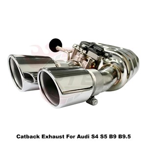 ระบบท่อไอเสียแคทแบ็กสแตนเลส Vortex Sport Sound Tuning สำหรับ Audi S4 S5 B9 B9.5 ปี 2018-2025 แบบอิเล็กทรอนิกส์ - Product Image 5