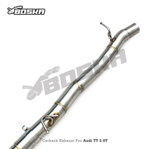 ท่อไอเสียแบบ Catback พร้อมวาล์วเก็บเสียงสำหรับ Audi TT/TTS 2.0T ปี 2010-2019 ยี่ห้อ Boska ทำจากสแตนเลส ปลายท่อสีฟ้าไหม้ - Product Image 2
