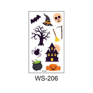 Eco-friendly Halloween faccia del tatuaggio adesivo per bambini impermeabile temporaneo <span class=keywords><strong>gatto</strong></span> zucca decorazione atmosfera Halloween tatuaggio - Product Image 6