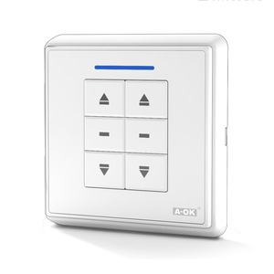 Aok Ac228-01 בית חכם אלחוטי שלט רחוק כפול מסלול קיר סוג קריסטל רדיו מקלט מרחוק מתגי - Product Image 2