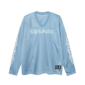 Stampa a sublimazione Crow Chrome Hears Ice Hockey Couple Suit, design unisex stile street, stampa a rete con motivo floreale e croce sul braccio - Product Image 3