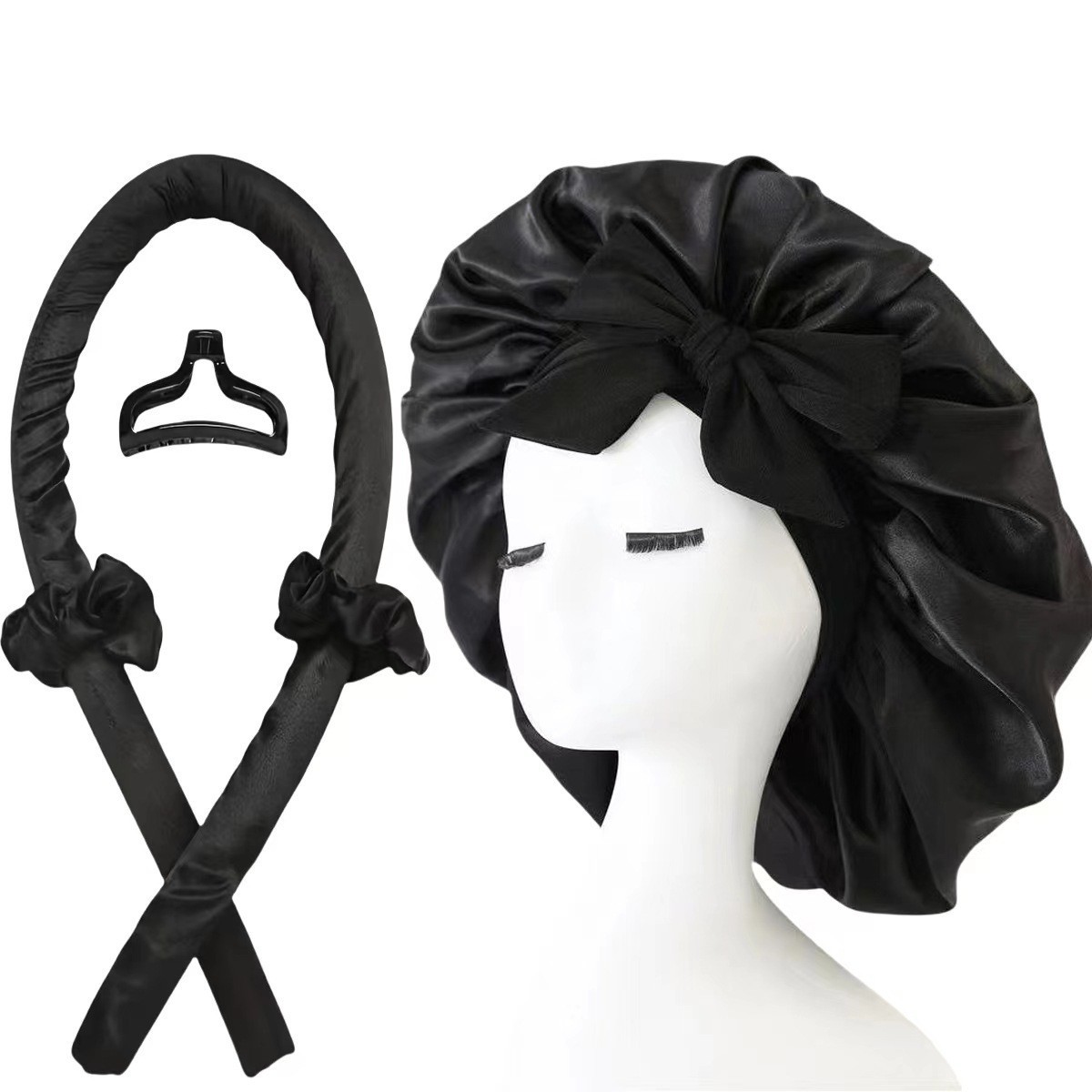Noir avec bonnet à nœud