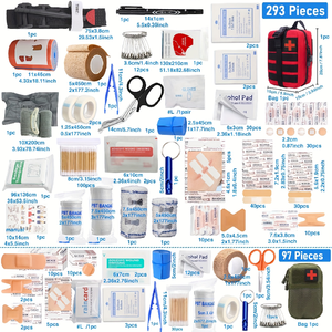 ชุดปฐมพยาบาล3ชิ้นสำหรับการอยู่รอดกลางแจ้ง293ชิ้น/97ชิ้นประกอบด้วย<span class=keywords><strong>กรรไกร</strong></span>แหนบ<span class=keywords><strong>เฝือก</strong></span>นกหวีดสำหรับรถยนต์เรือเดินทาง - Product Image 5