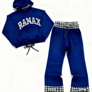 Ensemble de sweat-shirts d'hiver imprimés, épais, à capuche avec cordon de serrage, réversibles, double face, en coton à carreaux ou unis, personnalisés par un fabricant de premier plan - Product Image 2