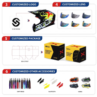 Casque de moto tout-terrain ABS homologué DOT, personnalisé pour le motocross, idéal pour les courses de motocross et les passionnés de tout-terrain - Vente chaude