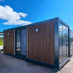 منزل حاويات فاخر عالي الجودة مسبق الصنع من الصلب الخفيف قابل للتخصيص بغرفة نوم واحدة وغرفة معيشة واحدة للفنادق والشقق - Product Image 2