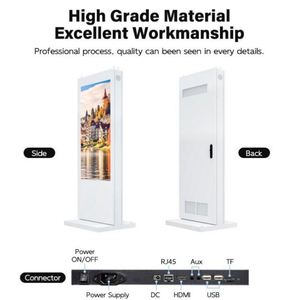 Écran tactile vertical intelligent HD 55 pouces Android, IP67, 4K, 6 mm, SDK, intérieur/extérieur, magasin de détail, centre commercial, ascenseur, AM-55-FSO - Product Image 2