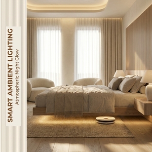 Meubles de chambre d'<span class=keywords><strong>hôtel</strong></span> de luxe modernes, lit flottant en chêne massif Japandi sur mesure avec tête de lit à lattes pour villa et école - Product Image 3