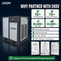 Compresseur d'air à vis à aimant permanent silencieux 15 kW, faible bruit, VSD, économie d'énergie, homologué CE pour usage en atelier intérieur