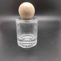Atomizador de Perfume de Madera Natural con Tapa de Madera de Fresno, Botella de Perfume de Vidrio Transparente de 30ml y 50ml con Base Gruesa