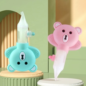 Grosir lucu desain beruang silikon bayi Manual vakum hidung Aspirator aman baru lahir pembersih alat Hidung - Product Image 2