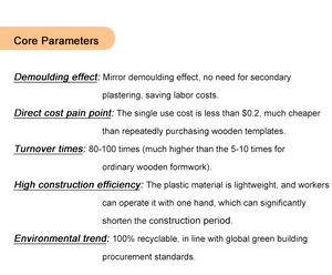 Paneles de Encofrado de Plástico PVC para Construcción de Columnas Modernas, Espesor de 5-30 mm, Superficie Lisa Blanca - Product Image 3