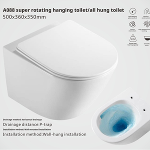 Toilette en céramique moderne de haute qualité à poser au <span class=keywords><strong>sol</strong></span>, chasse d'eau siphonique, toilette suspendue pour la salle de bain - Product Image 5