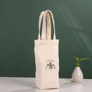 Eco-friendly Canvas Cup Sleeve Holder Bag Custom Printing Canvas Coffee Bag Portable Water/wine/umbrella Bag Bottle Bag - Product Image 1