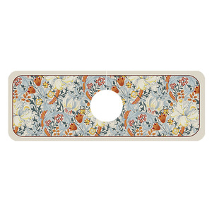 Tapete para fregadero de cocina con diseño floral, rectangular, antideslizante, a prueba de humedad, de secado rápido, para la zona del grifo de la encimera de la cocina - Product Image 1