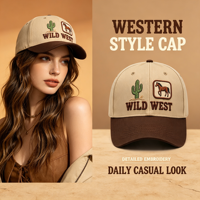 Gorra de Béisbol Personalizada con Logotipo Bordado, Visera Curva, Dos Tonos, 100% Algodón, Estilo Casual para Exteriores