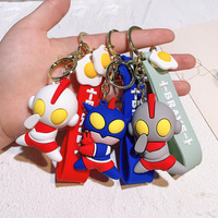 20 tipos de figuras de anime de Ultraman 'Salty Egg', llaveros de gel de silicona, colgantes para mochila, adornos para árbol de Navidad, individuales