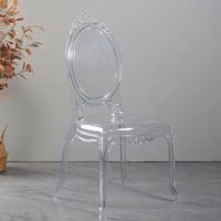 Chaise de restaurant en cristal transparent, chaise de salon en cristal clair, chaise de loisirs, siège pour club ou salon de thé