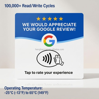 Autocollants NFC personnalisés imprimés, Plaque de code QR en acrylique pour avis Google, Panneau NFC sans contact pour menu et réseaux sociaux