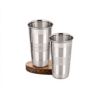 Gobelet en acier inoxydable réutilisable, compatible lave-vaisselle, design minimaliste pour boissons froides lors de fêtes - Product Image 1